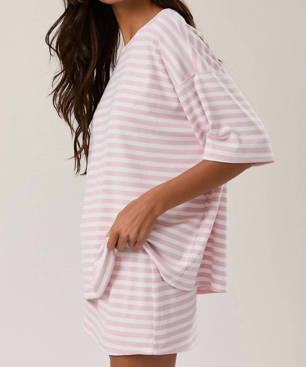 Le Lis - SHORT SLEEVE ROUND NECK OVERSIZED STRIPE T-SHIRT