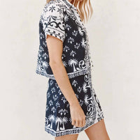 Bella Dahl - BANDANA SHORT SLEEVE CAMP SHIRT