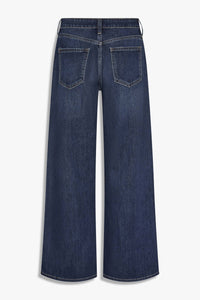 JUST USA Stretch Mid Rise Palazzo Jeans in dark denim - women's pants - view 5