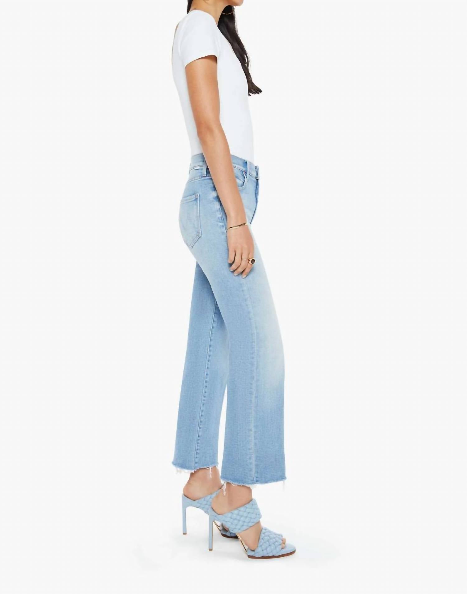 Mother - Kick It Ankle Fray Straight Leg Jeans
