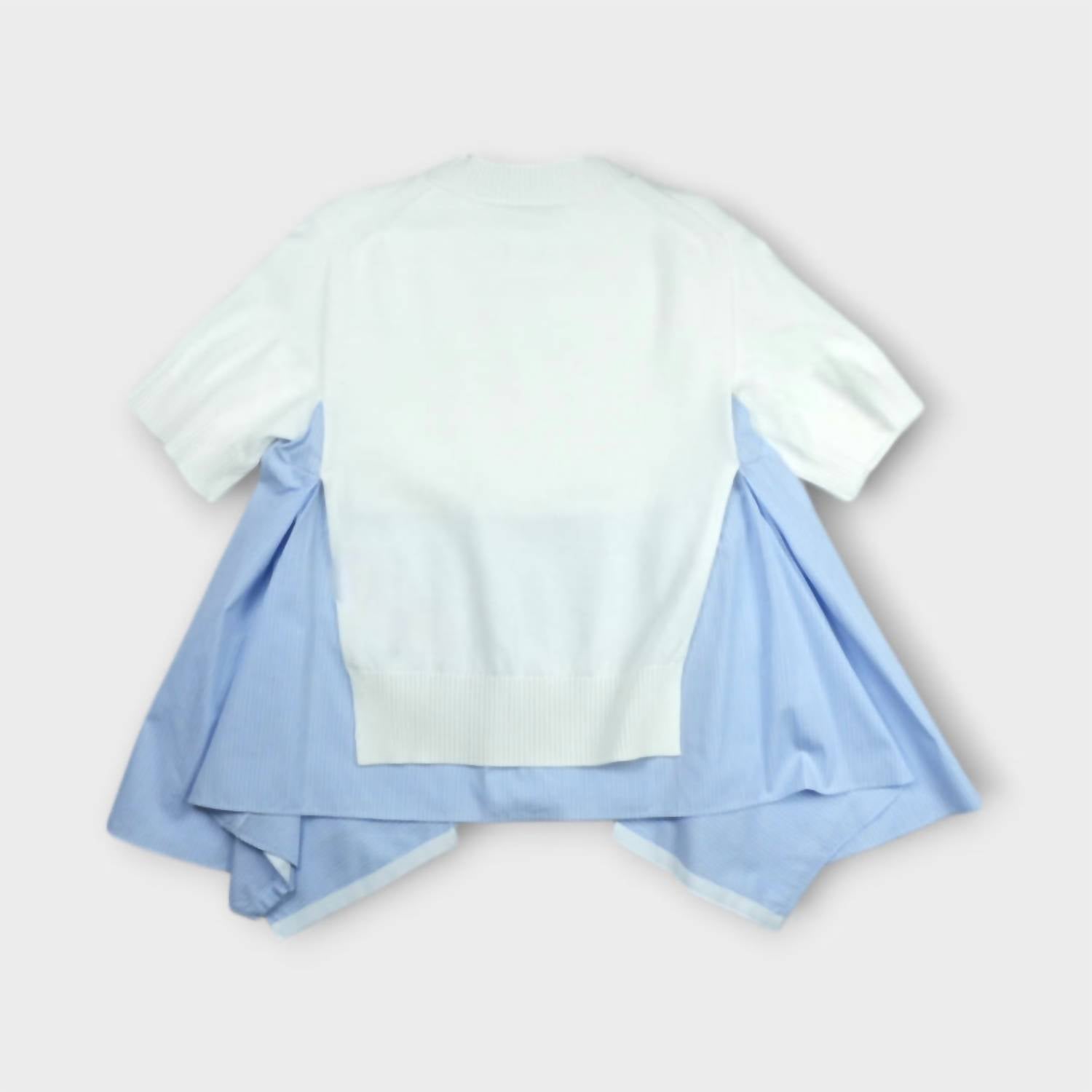 Sacai - Women's Cotton Poplin X Knit Pullover