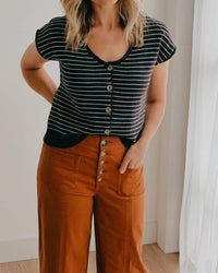 The Workshop - Jovi Button Knit Top