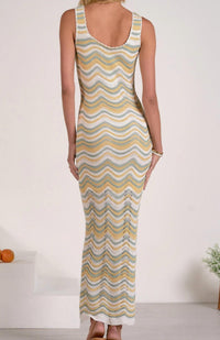 Elan - Chevron Crochet Maxi Dress