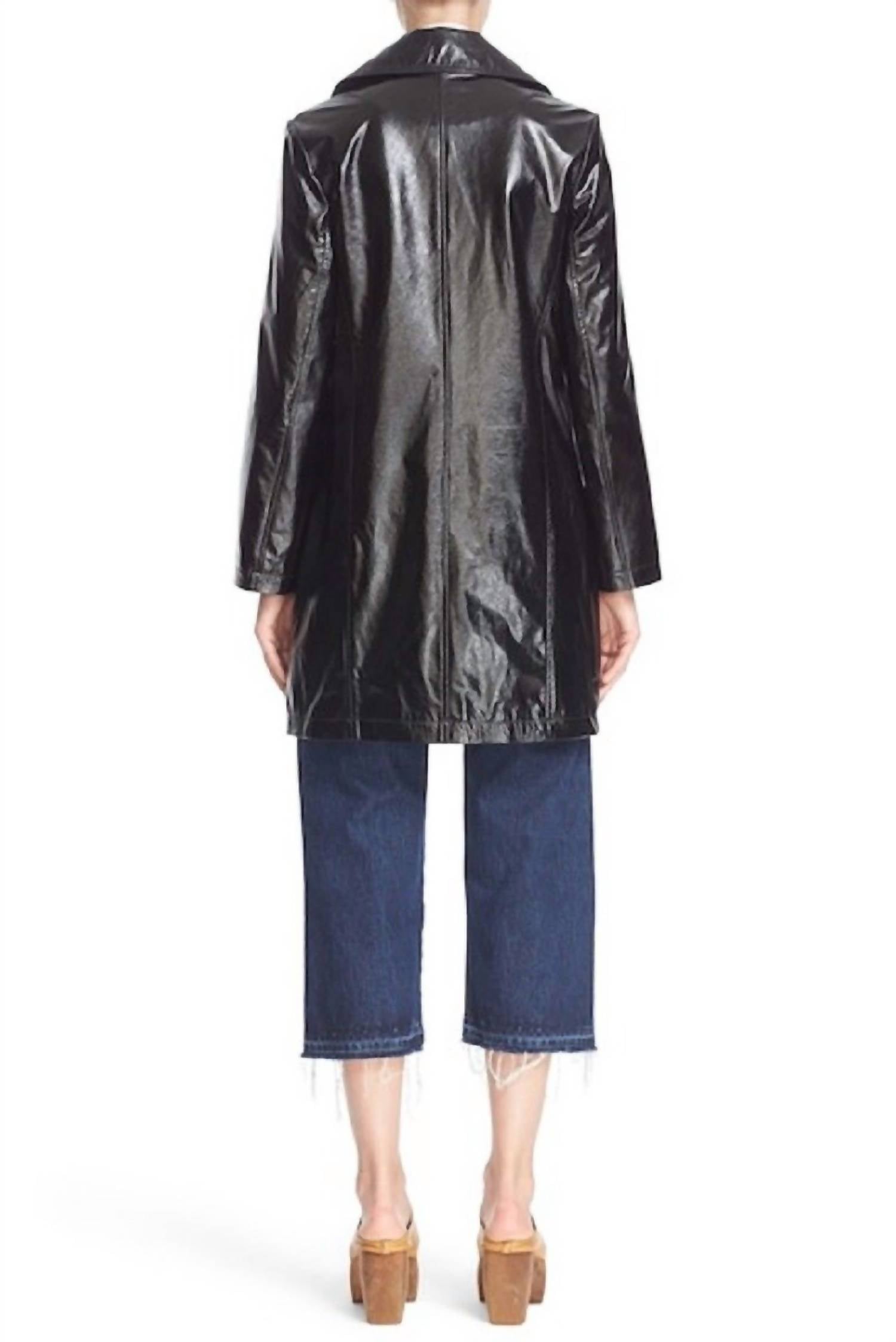 Simon Miller - Bowa Double Breasted Glossy Leather Jacket