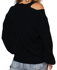 Pol - Lola Front & Top Cutout Knit Sweater