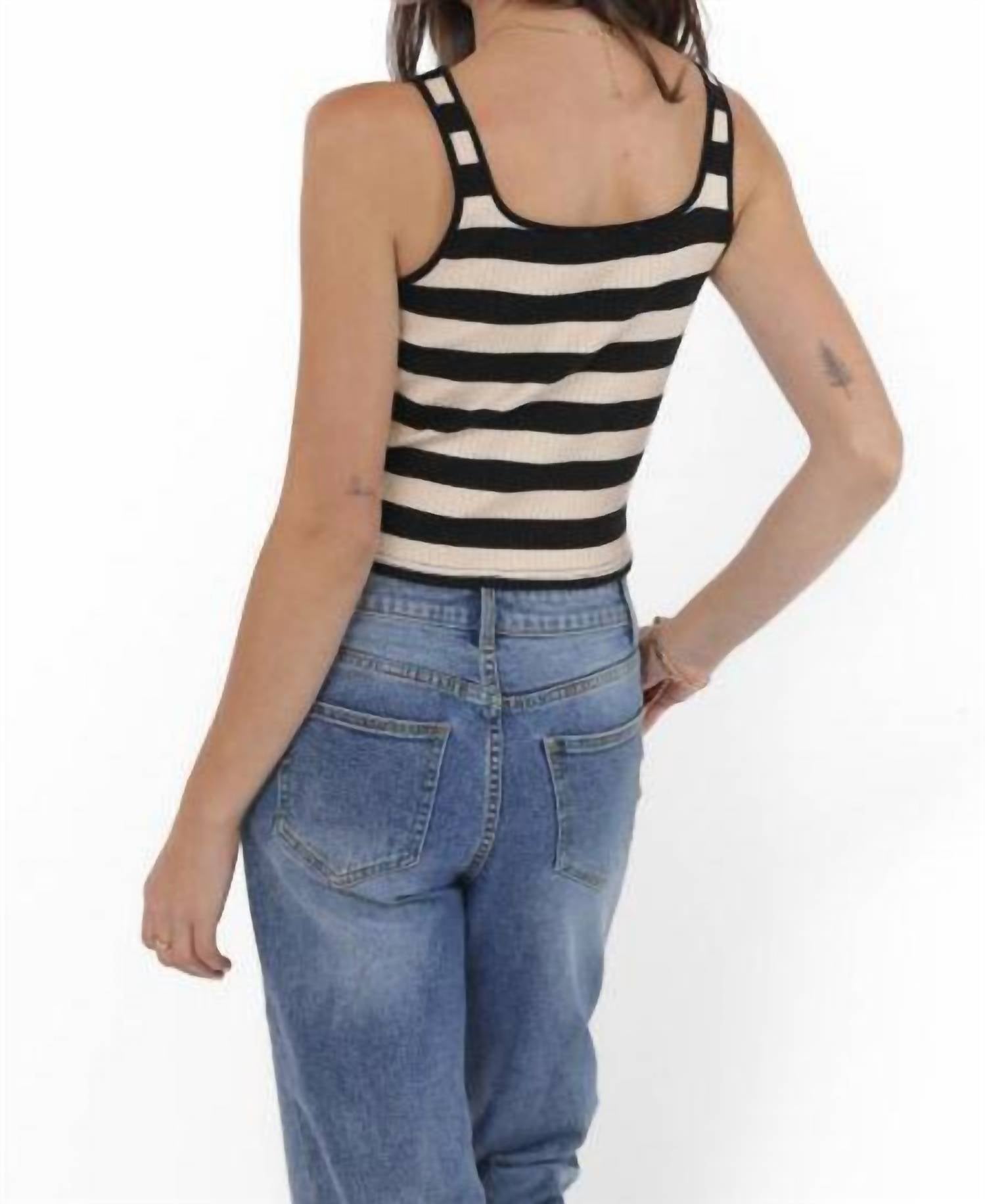 Sadie & Sage - Soul Sisters Striped Rib Knit Tank