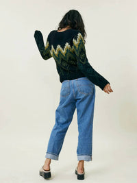 Lingua Franca - Zig Zag Jacquard Pullover