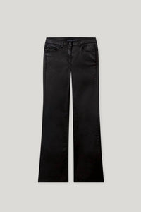 LUISA CERANO Leather Look Flared Pants in black - women's pants - view 5