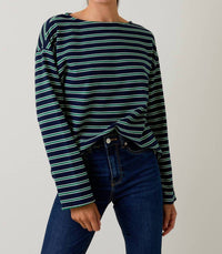 Sunday Edition - Stripe Boatneck Top