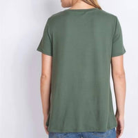 Wholesale Fashion Square - Cutout Neck Short Sleeve Tee