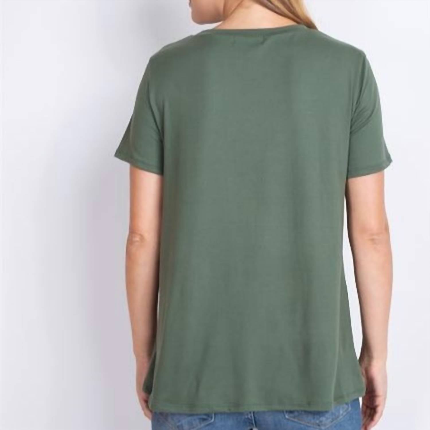 Wholesale Fashion Square - Cutout Neck Short Sleeve Tee