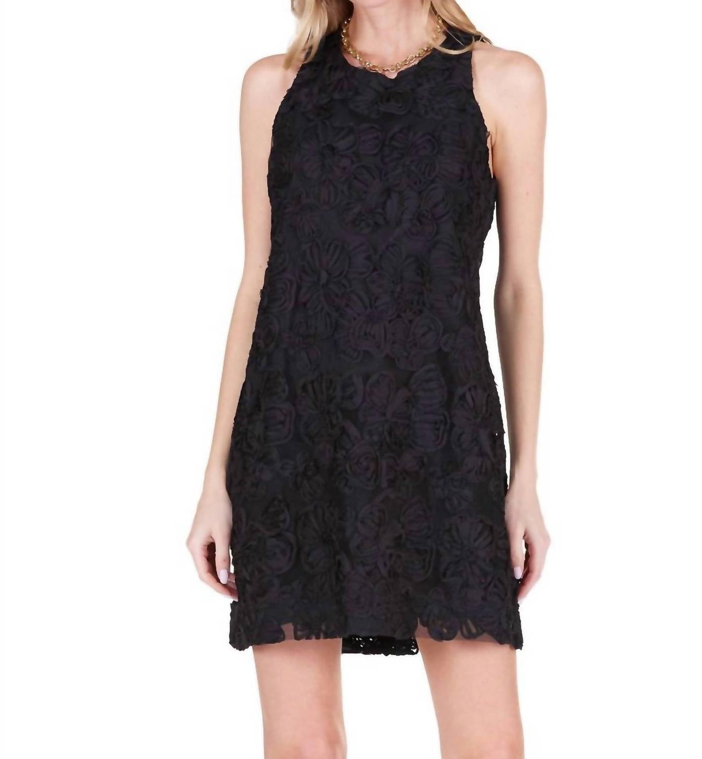 Joy Joy - Soutache Sleeveless Mini Dress