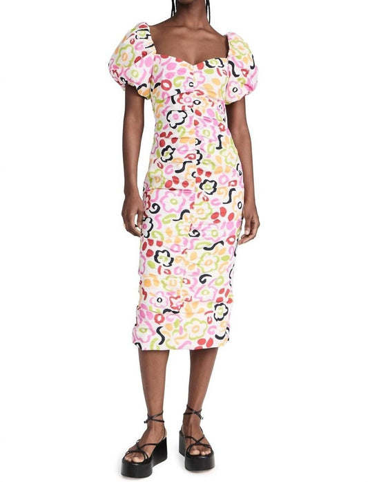 Rhode - Tessa Painted Bloom Midi Dress
