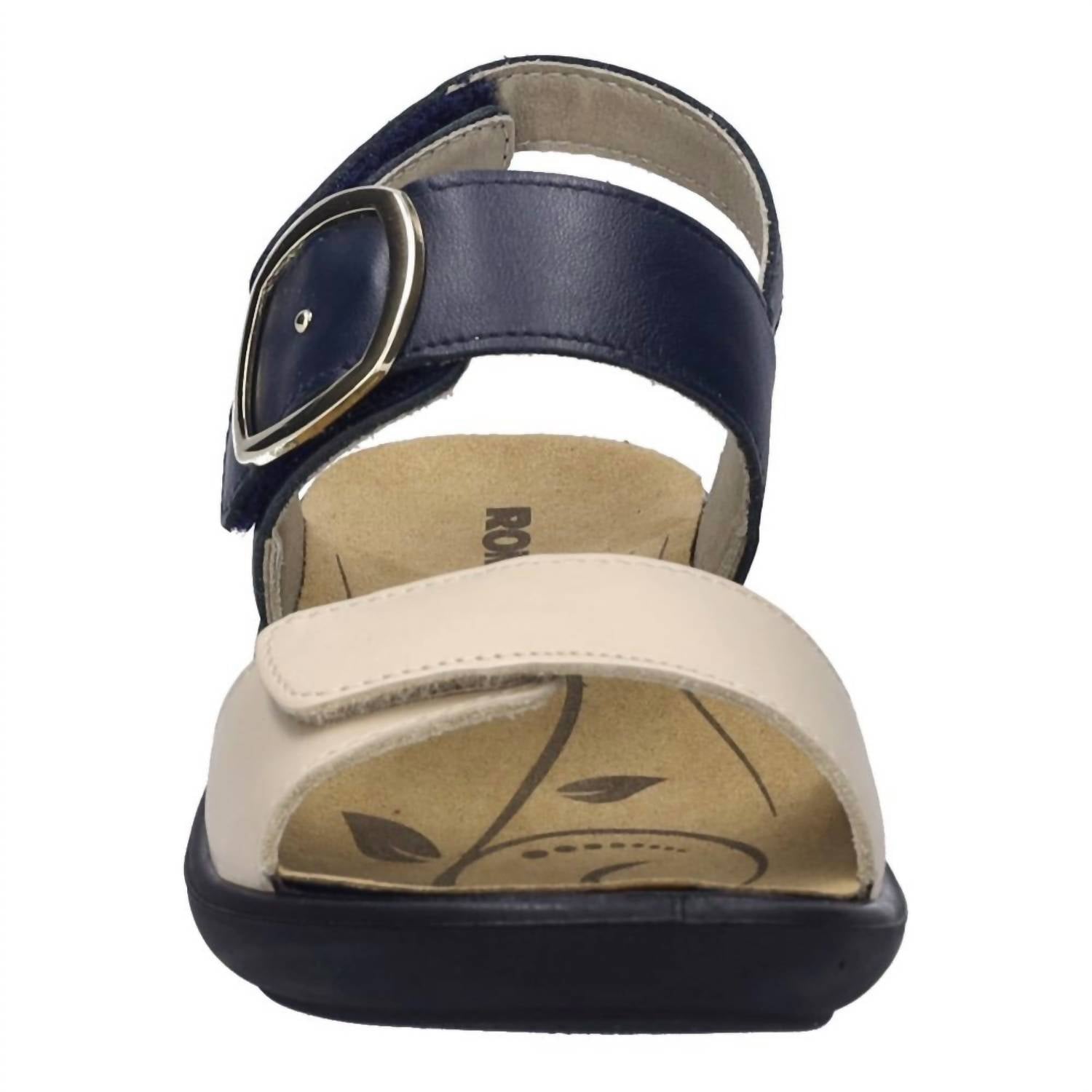 Romika USA Women's Ibiza 12 Leather Sandals in white dark blue - women's sandal - view 4