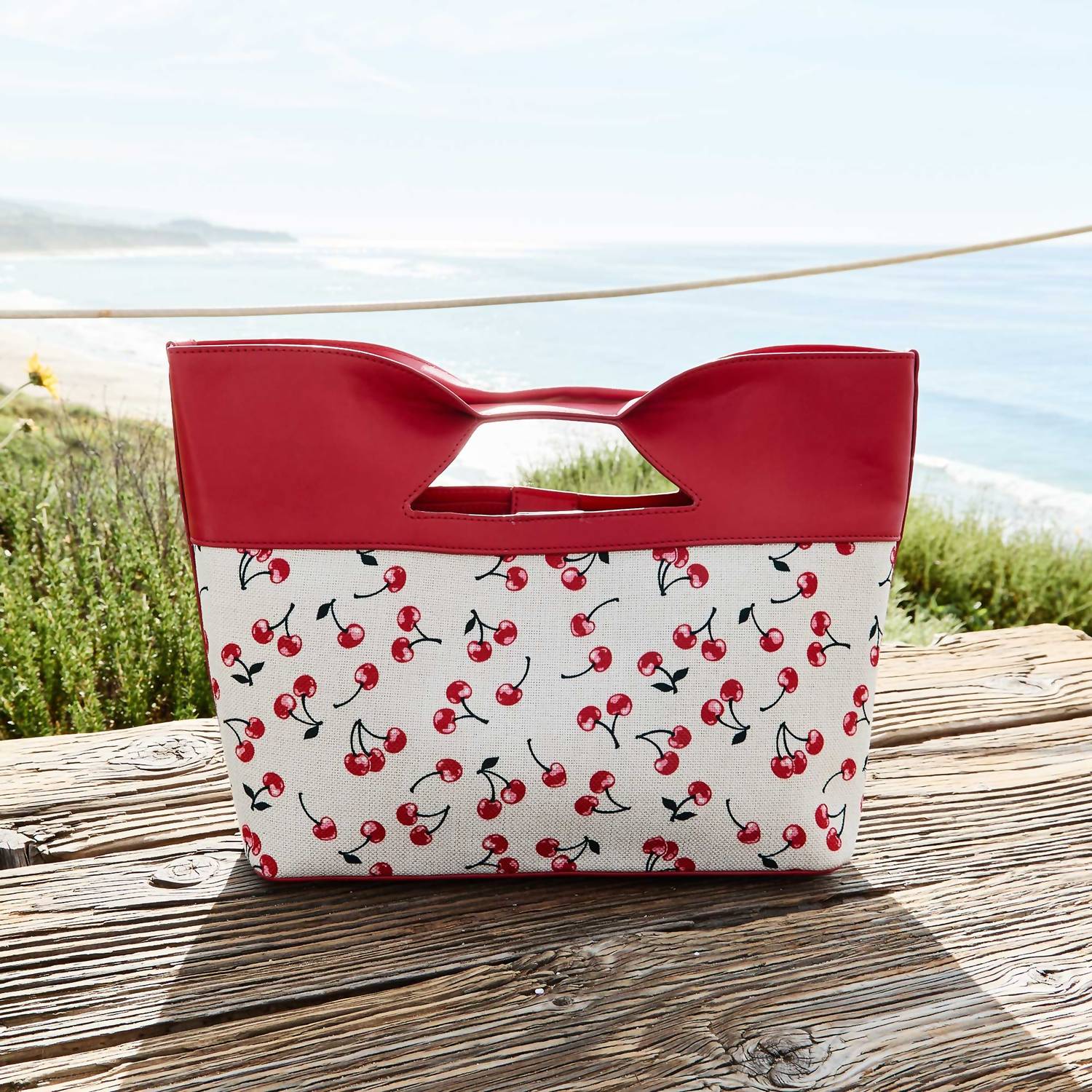 Melie Bianco Women's Jillian Leather Tote Bag in red cherry 1 - women's bag - view 5