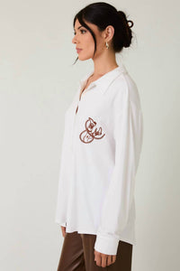 Sunday Edition - Cowgirl Embroidered Button Down Shirt