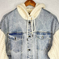 Elan - Women's Denim Jacket With Hood