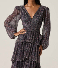 ASTR Women's Anora Dress in blue - women's dress - view 4