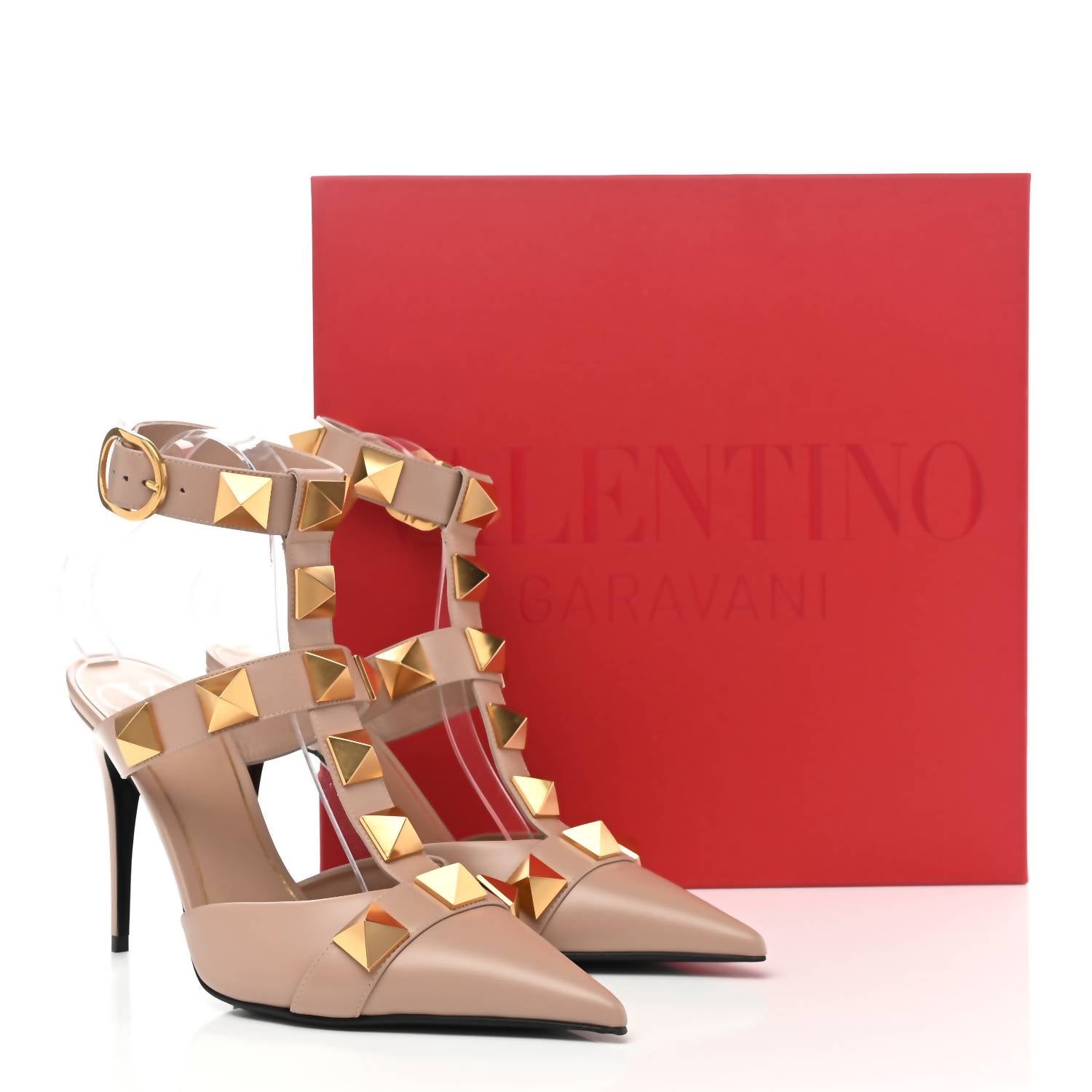Valentino Garavani - Women's Roman Stud Leather Ankle Strap Pump