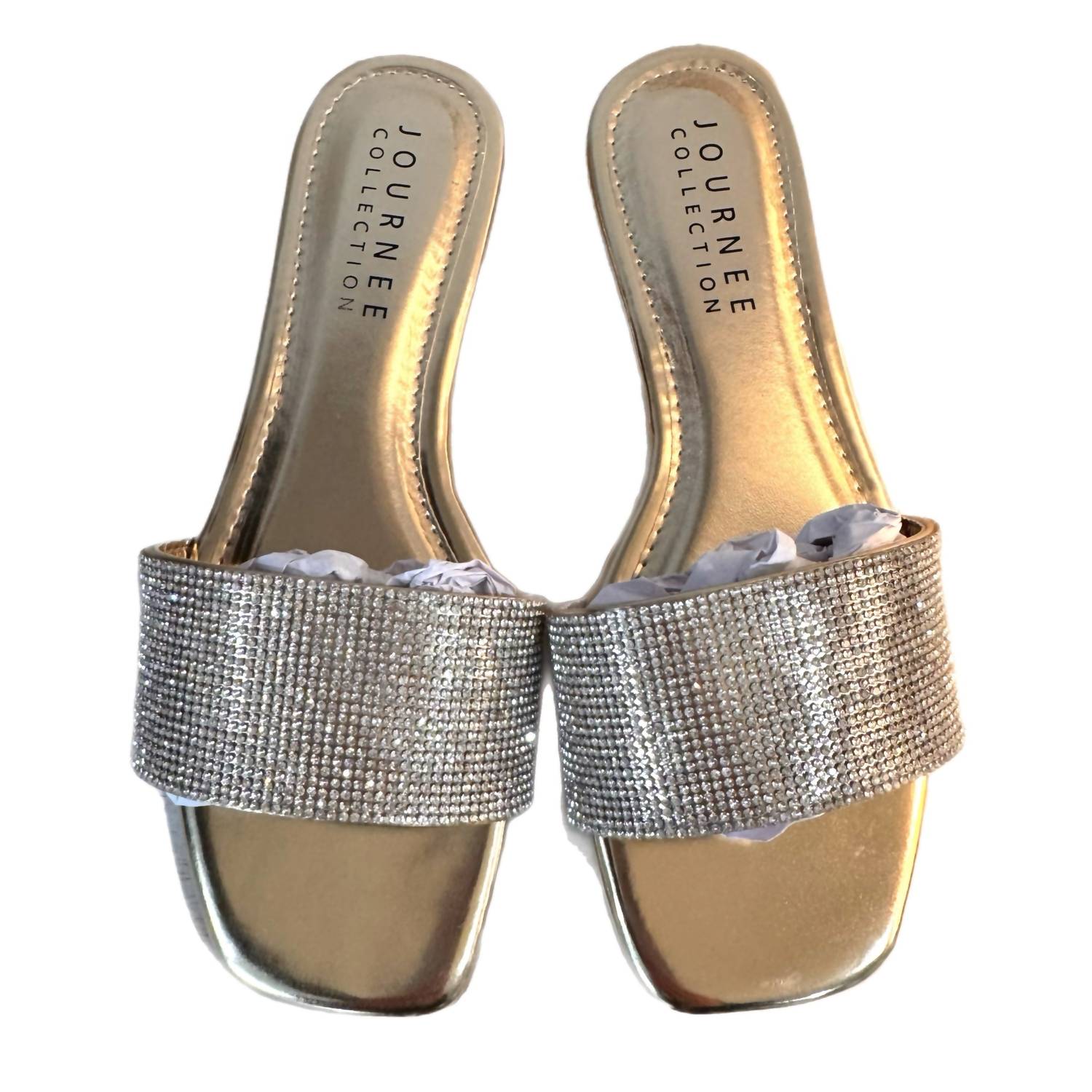 Journee Collection - Women's Grayce Vegan Leather Slide Sandals