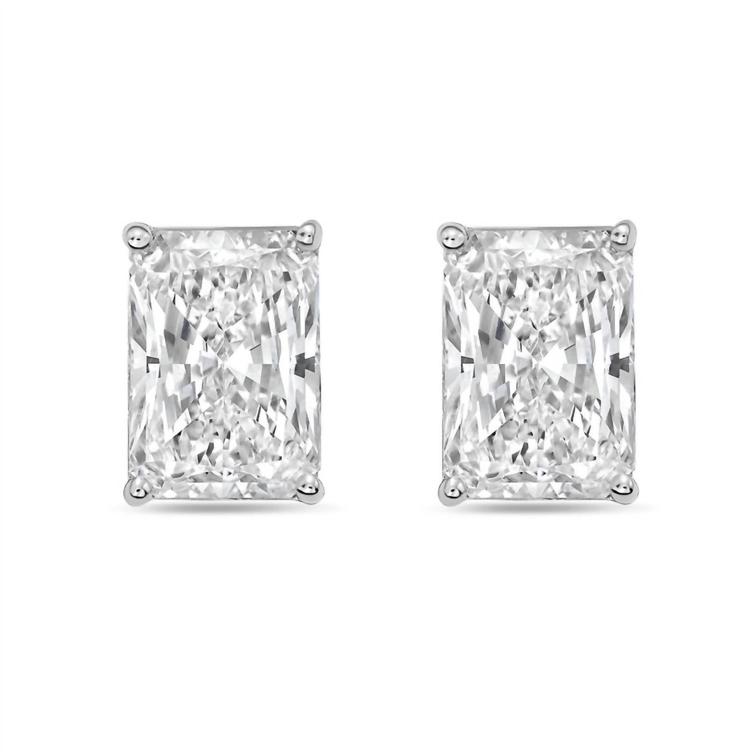 Diana M Jewels - Women's Radiant Lab-grown Diamond Stud Earrings (9.00 Tcw) - Elegant Plus