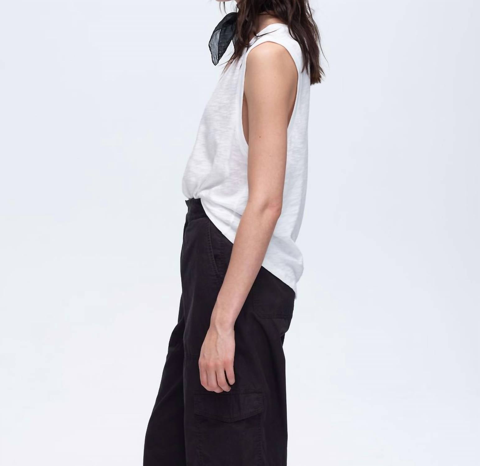 ATM Cotton Poplin Cargo Pant in black - women's pants - alternate view