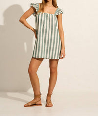 Auguste the Label Amisyn Mini Dress in forest stripe - women's dress