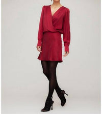 Fifteen Twenty Denise Drape Front Mini Dress in brick - women's dress - view 8