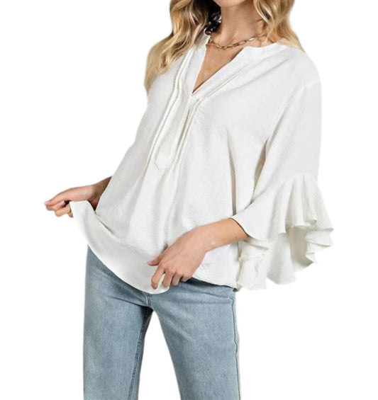 Gigio - Gloria Ruffle Bell Sleeve Top