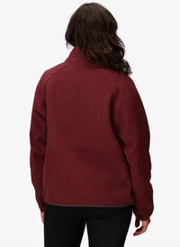 MARMOT Women's Peak Cozy Quarter Snap Pullover in acai berry heather - women's jacket - alternate view