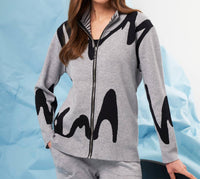 french kyss Zip Up Jacket in slate black - women's jacket