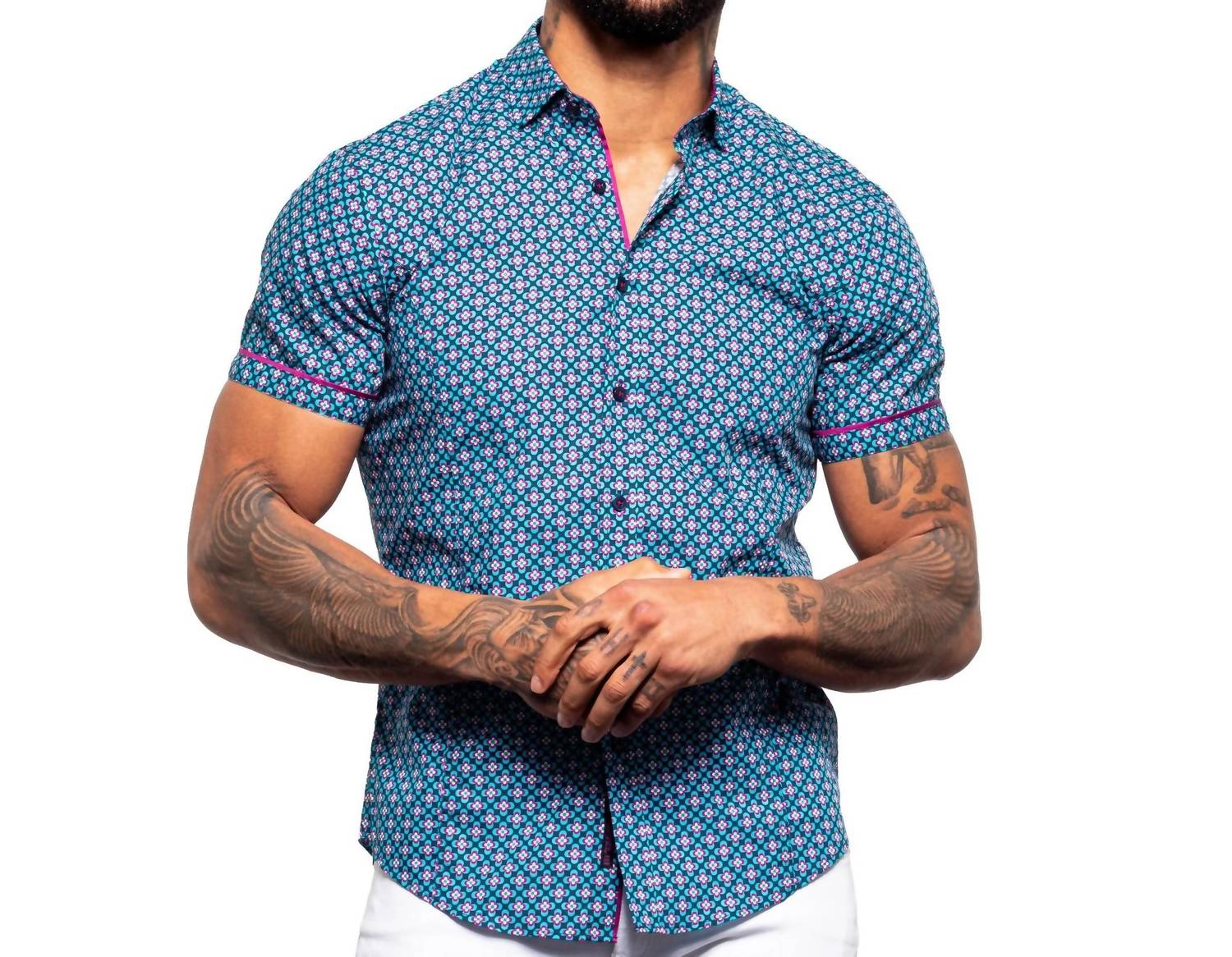 Eight X - Beverly Hills Floral Short Sleeve Shirt