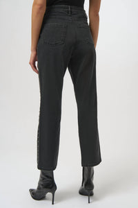 Joseph Ribkoff Classic Straight Leg Jeans in charcoal - women's jeans - alternate view