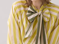 Summum - Contrast Bow Tie Blouse