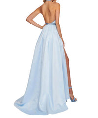 Rachel Allan - Halter-neck Prom Romper Gown