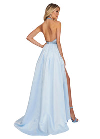 Rachel Allan - Halter-neck Prom Romper Gown
