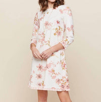 Spartina 449 - Island Fringe Floral Print Long Sleeve Dress