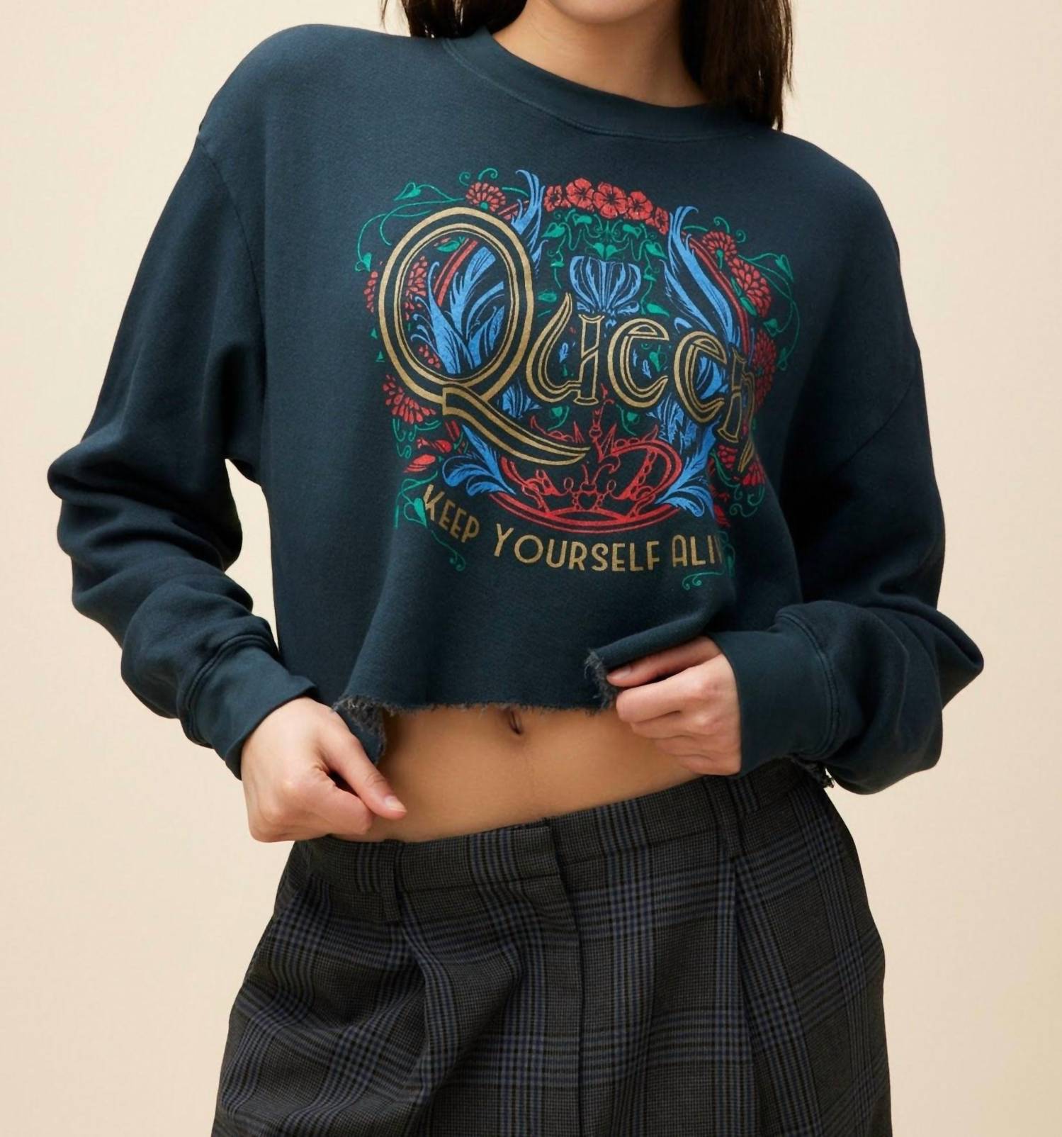 Daydreamer - Queen Keep Yourself Alive Cut Off Sweatshirt