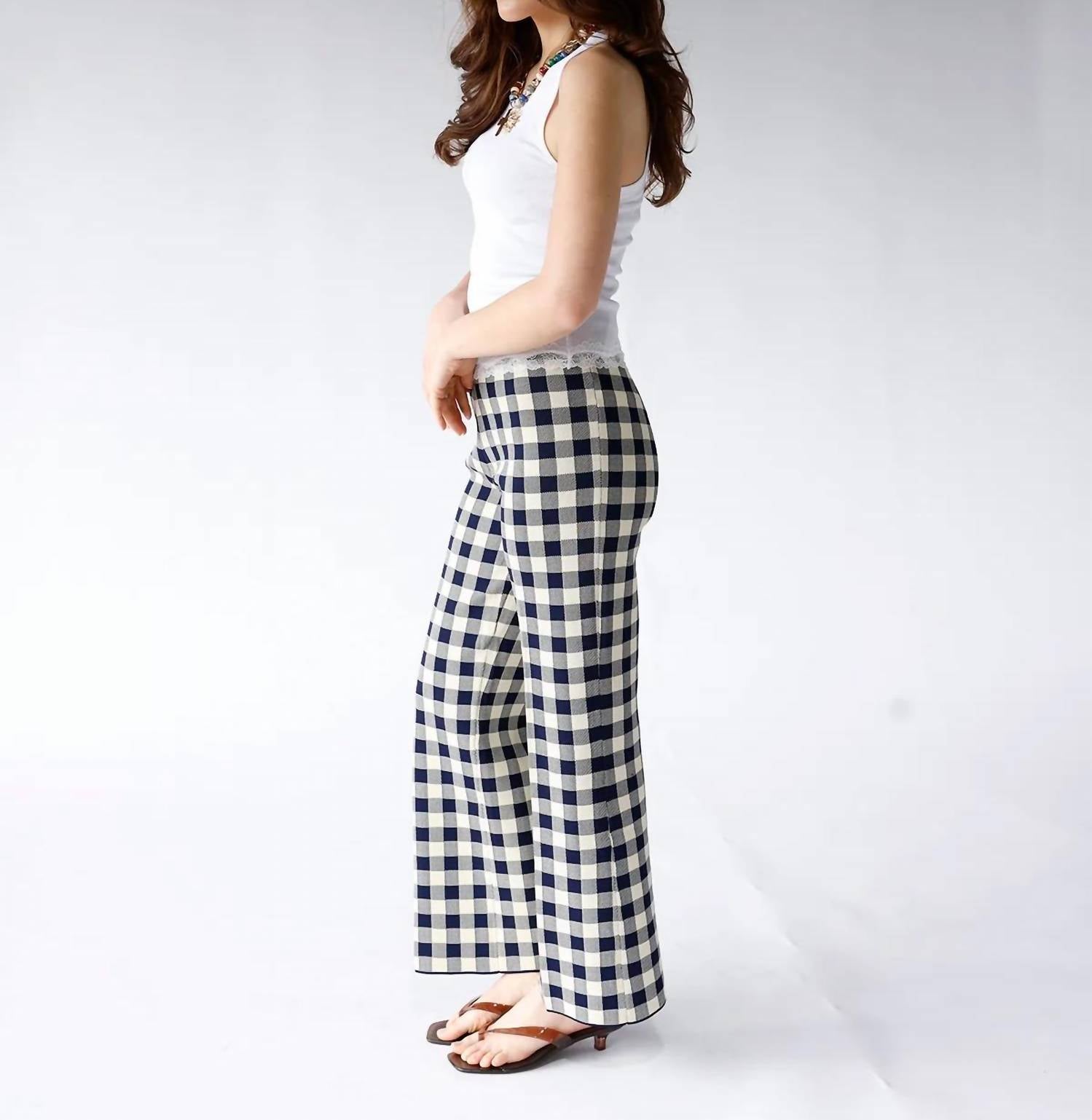 Lucy Paris - GINGHAM GETAWAY PANTS