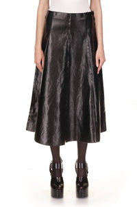 Marina Moscone - Coated Canvas A-line Skirt