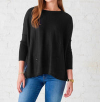 MERSEA Catalina Soft Knit Sweater in black - women's sweater