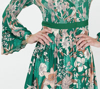 Current Air - Floral Pleated Midi Dress