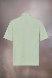 Maison Margiela Men's Pocket Shirt in light mint - men's shirt - detail view