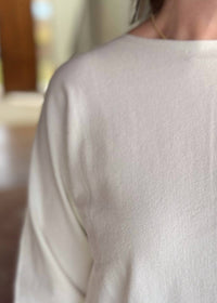 ee:some Whisper Long Sleeve Sweater in off white - women's sweater - view 5