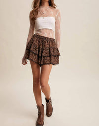 Listicle - Tiered Lace Skort