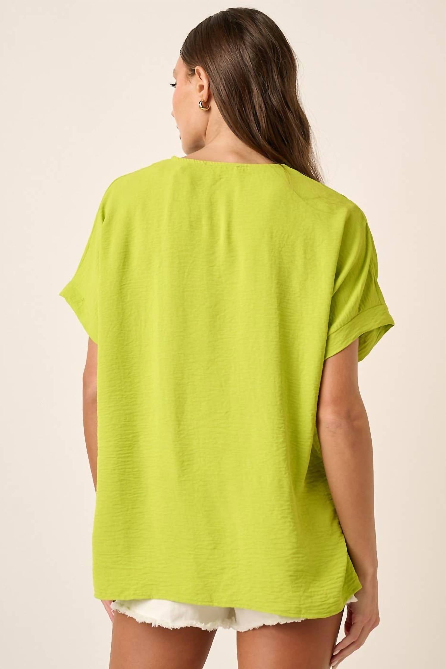 Mittoshop - Kayla Dolman Sleeve V-neck Top