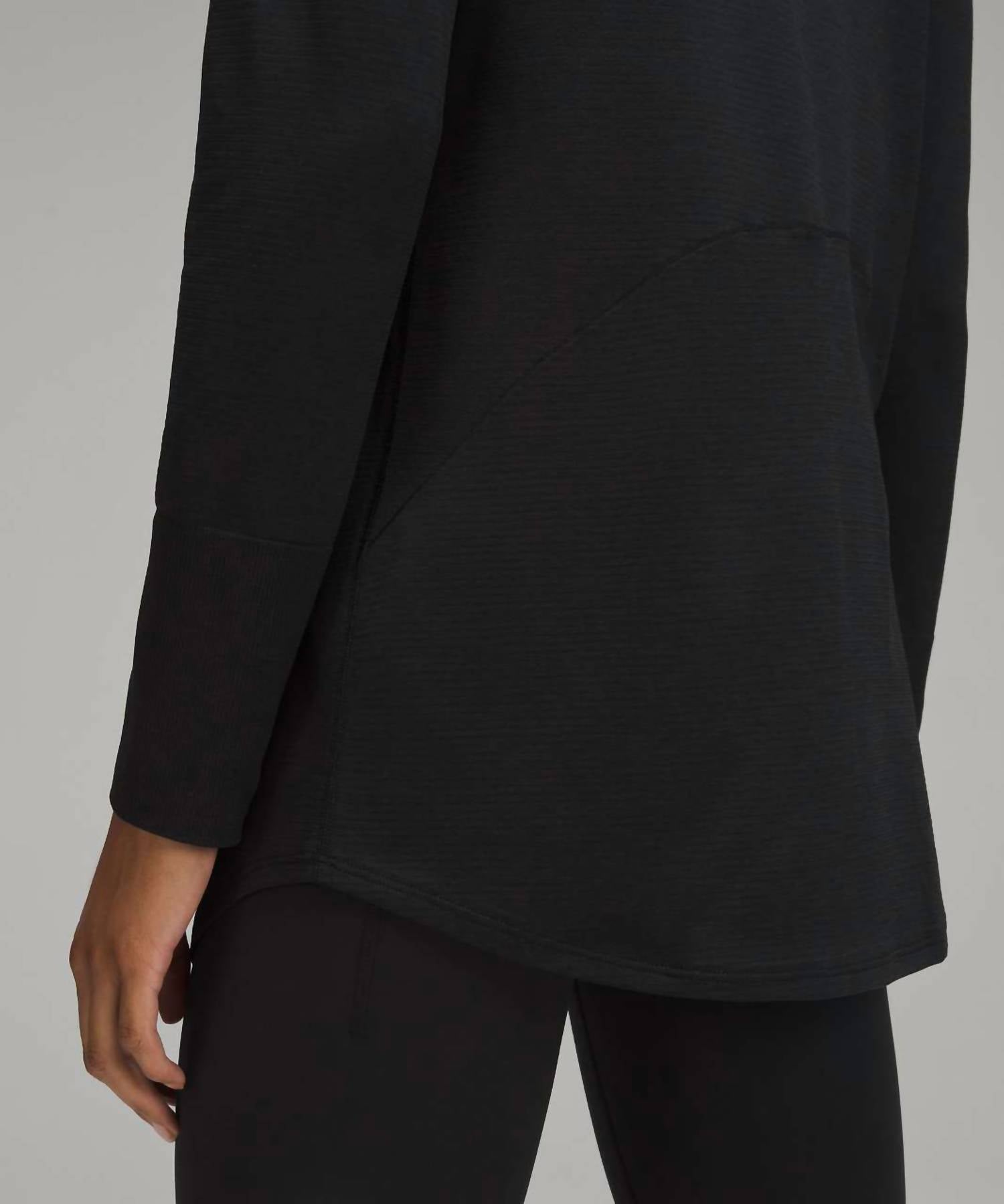 lululemon Swiftly Relaxed Long-length Half Zip Sweatshirt in black - women's long sleeve top - view 4