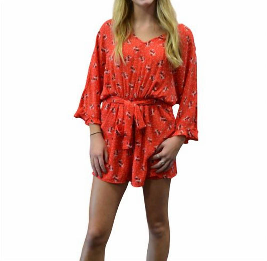 Bb Dakota - Floral Dot Dolman V-Neck Romper