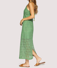 Lost + Wander - Marisol Embroidered Halter Midi Dress