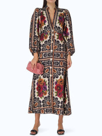 Farm Rio - Flower Tapestry Maxi Dress